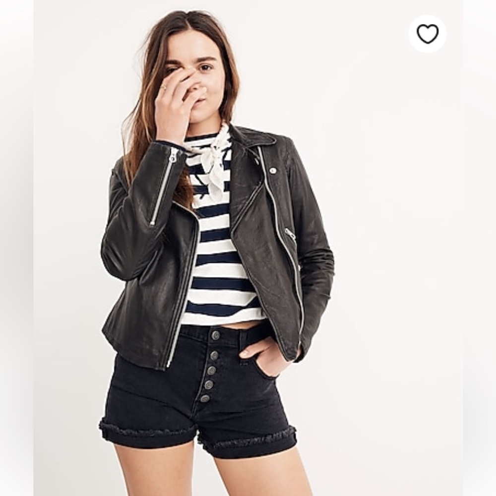 Brand New Madewell The Washed Leather Jacket - Size Small
